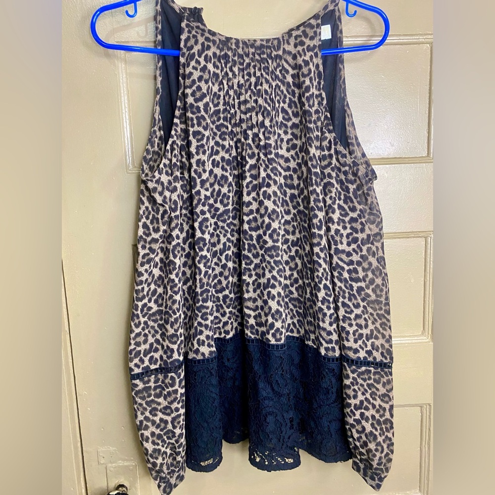 Michael Kors leopard blouse. Size M.
